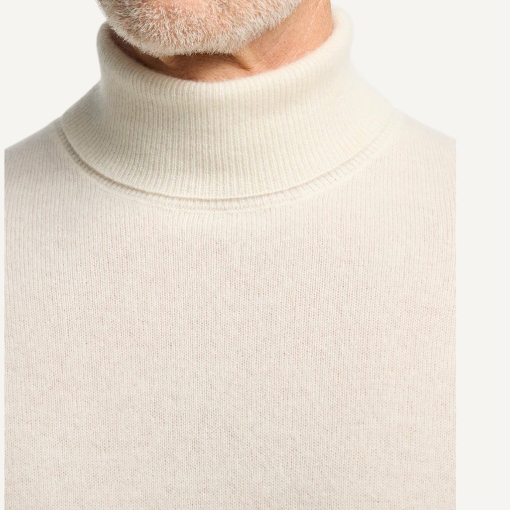 Paul Fredrick Cashmere Turtleneck Sweater In Ivory Nwt — image 6 of 8